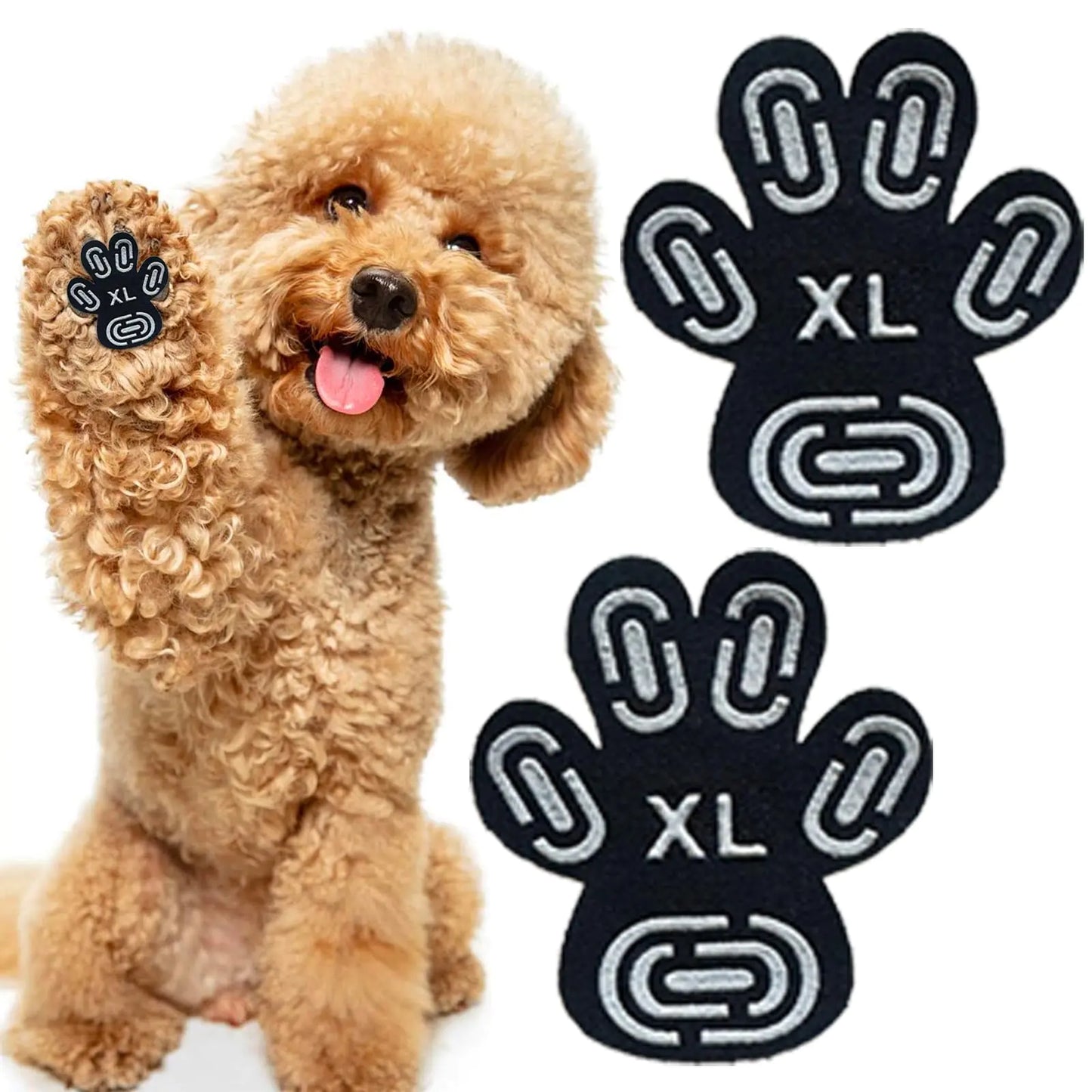 XL Dog Paw Protector Grips – Anti-Slip Toe Stickers for Senior Dogs | Heat-Resistant, Adhesive Pads for Traction on Hardwood & Hot Pavement | 5 Sets (20 pcs)