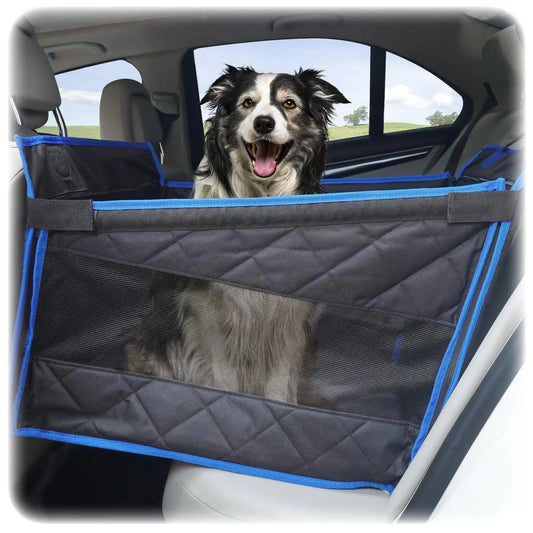 Black Dog Car Hammock Seat Cover – Waterproof Backseat Extender & Pet Bed for Small, Medium & Large Dogs | SUV & Truck Compatible